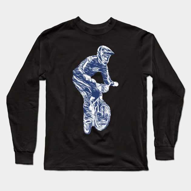 bmx Long Sleeve T-Shirt by rickylabellevie